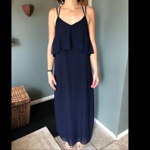 Charming Charlie chiffon maxi dress M